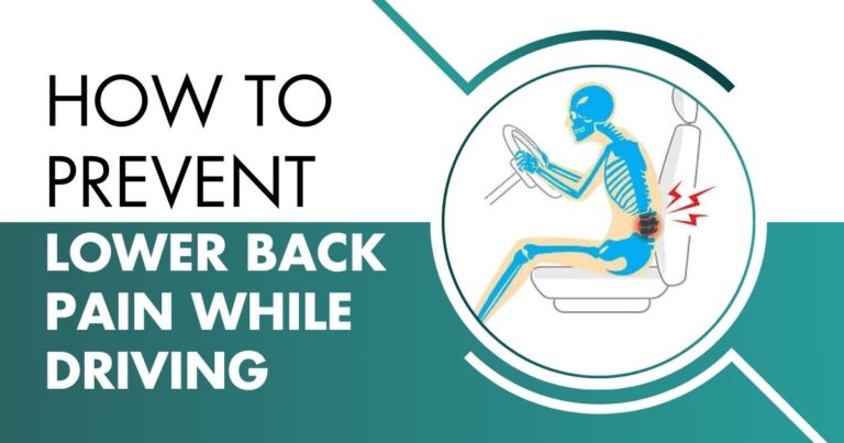 driver with lower back pain highlighted while driving