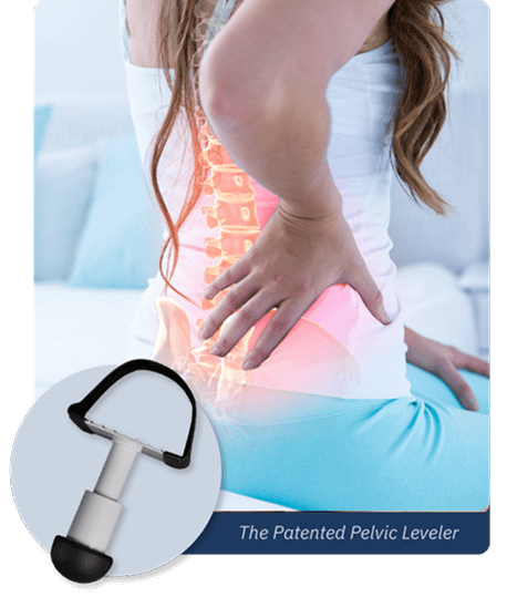 Patented pelvic leveler for back pain relief