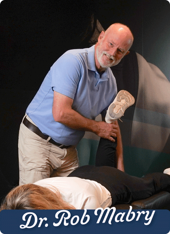 Dr Mabry showcasing pelvic alignment therapy